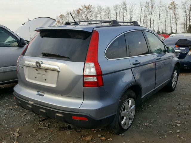 JHLRE48769C008460 - 2009 HONDA CR-V EXL BLUE photo 4