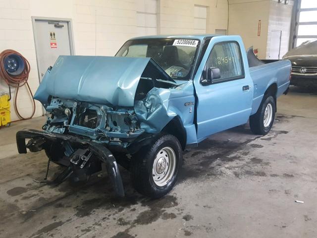 1FTYR10E44PB27048 - 2004 FORD RANGER BLUE photo 2