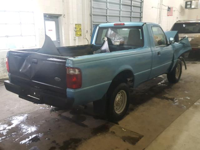 1FTYR10E44PB27048 - 2004 FORD RANGER BLUE photo 4