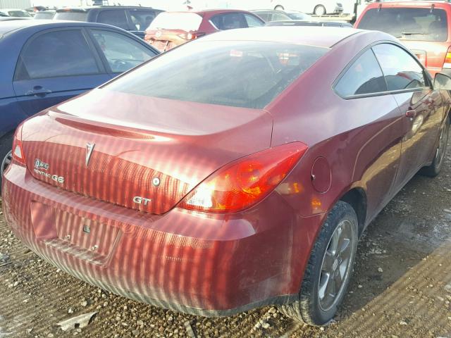 1G2ZH17N784110219 - 2008 PONTIAC G6 GT RED photo 4