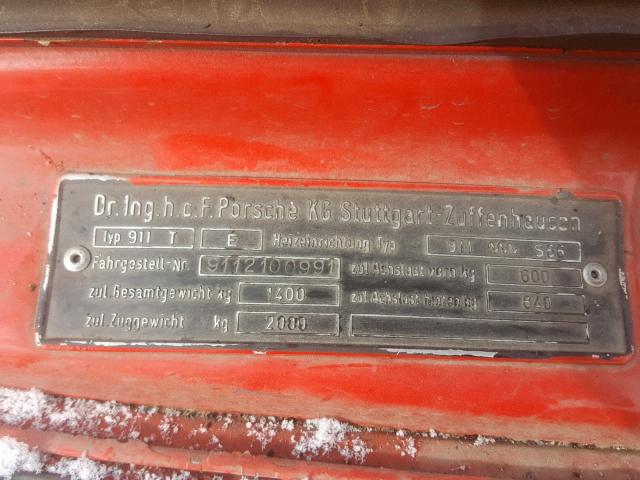 9112100991 - 1972 PORSCHE 911T RED photo 10