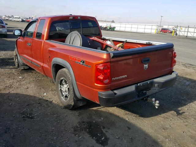 1D7HW72K38S591861 - 2008 DODGE DAKOTA TRX ORANGE photo 3