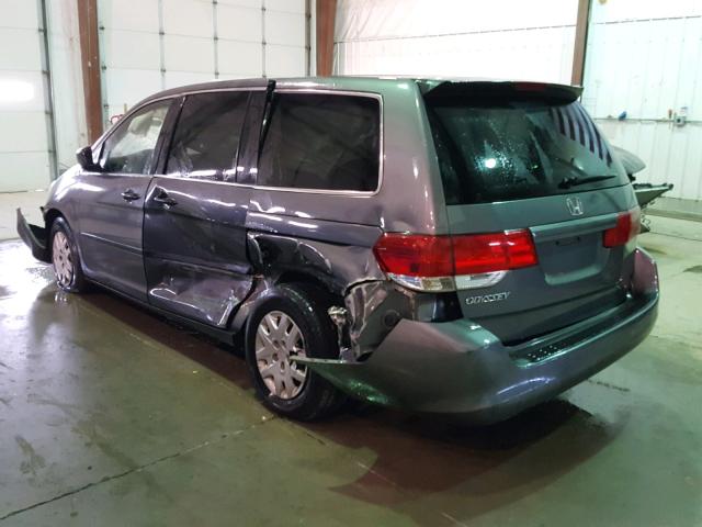 5FNRL38208B076708 - 2008 HONDA ODYSSEY LX GRAY photo 3