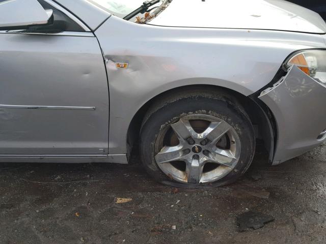 1G1ZH57B98F240573 - 2008 CHEVROLET MALIBU 1LT SILVER photo 9
