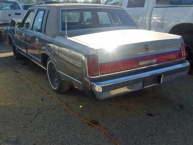 1LNBM81F3HY666485 - 1987 LINCOLN TOWN CAR BROWN photo 3