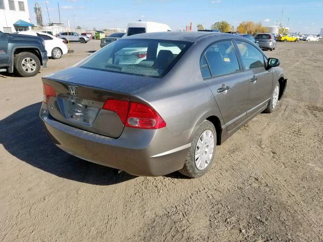 2HGFA16367H013499 - 2007 HONDA CIVIC DX GRAY photo 4