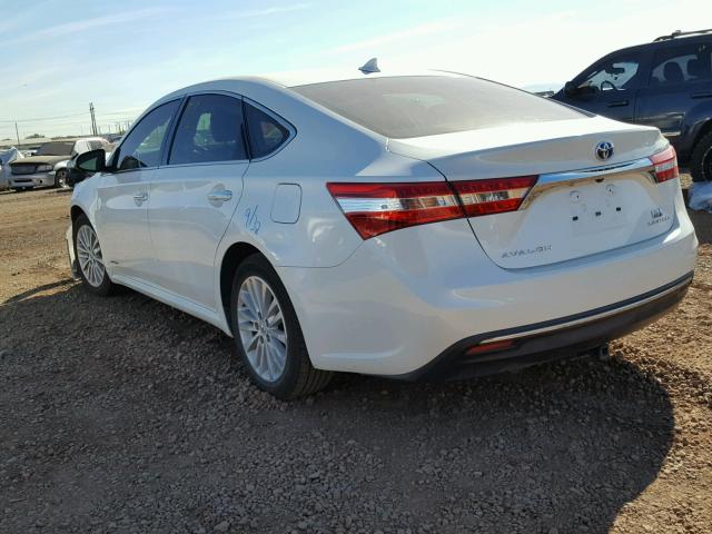 4T1BD1EB0EU035372 - 2014 TOYOTA AVALON HYB WHITE photo 3