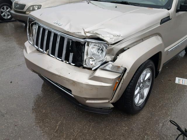 1J4PN5GK3BW502127 - 2011 JEEP LIBERTY LI GOLD photo 9