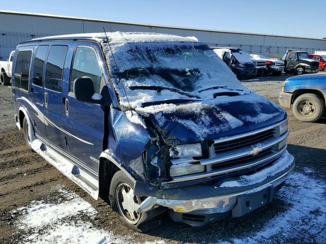 1GBFG15R921163637 - 2002 CHEVROLET EXPRESS G1 BLUE photo 1