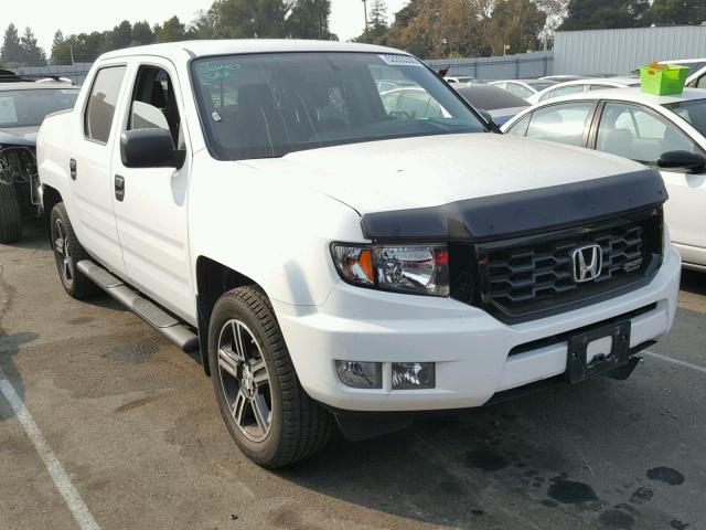 5FPYK1F71EB011306 - 2014 HONDA RIDGELINE WHITE photo 1