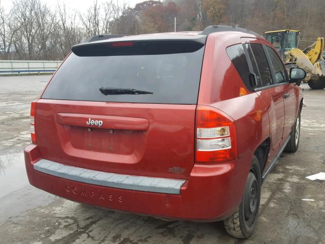 1J8FT47W48D708638 - 2008 JEEP COMPASS SP RED photo 4