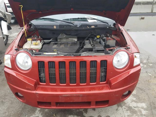 1J8FT47W48D708638 - 2008 JEEP COMPASS SP RED photo 7