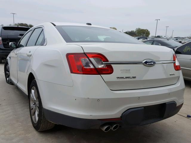 1FAHP2EW7CG122251 - 2012 FORD TAURUS SEL WHITE photo 3