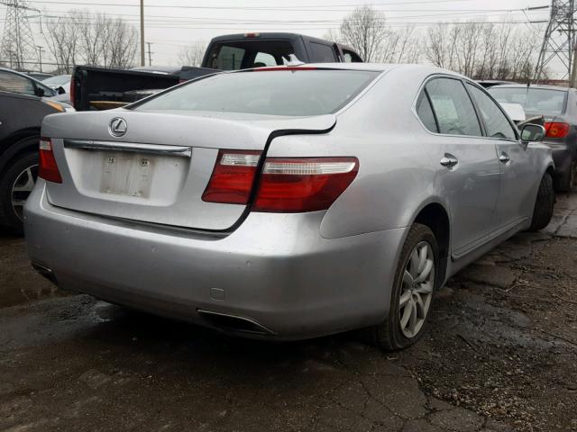 JTHGL46F775003854 - 2007 LEXUS LS 460L SILVER photo 4