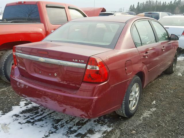 1G1ZT52875F113620 - 2005 CHEVROLET MALIBU LS 红色 照片 4