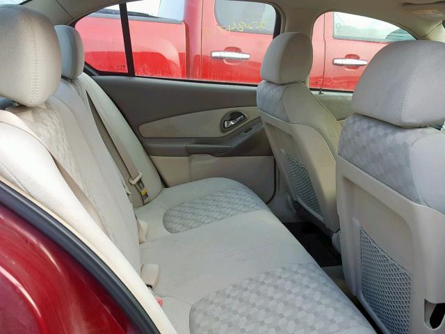 1G1ZT52875F113620 - 2005 CHEVROLET MALIBU LS 红色 照片 6
