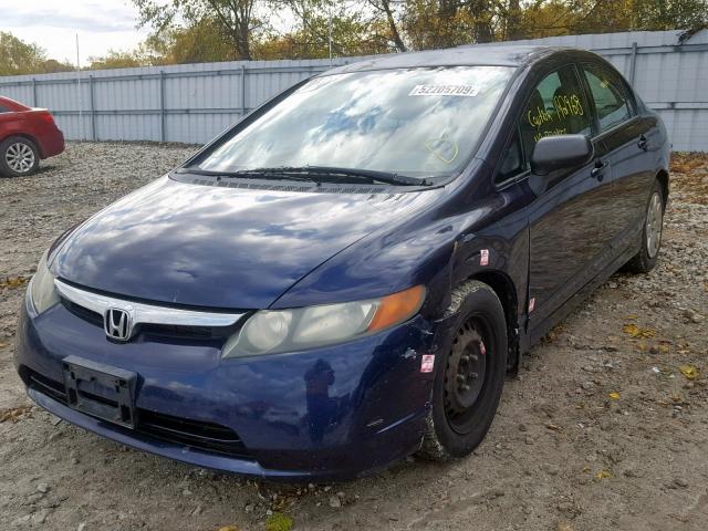 2HGFA16386H006262 - 2006 HONDA CIVIC DX V BLUE photo 2