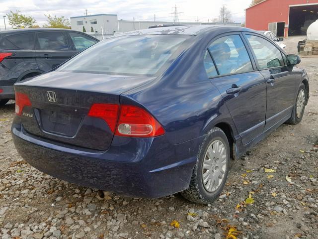 2HGFA16386H006262 - 2006 HONDA CIVIC DX V BLUE photo 4