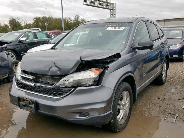 5J6RE4H51AL013317 - 2010 HONDA CR-V EX GRAY photo 2