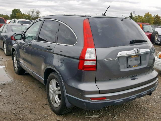 5J6RE4H51AL013317 - 2010 HONDA CR-V EX GRAY photo 3