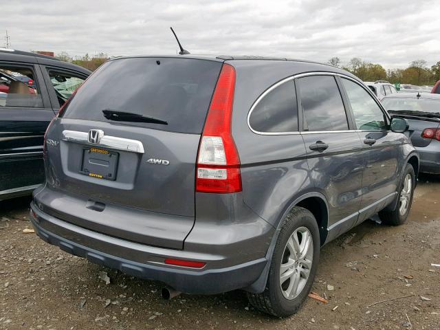 5J6RE4H51AL013317 - 2010 HONDA CR-V EX GRAY photo 4