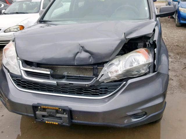 5J6RE4H51AL013317 - 2010 HONDA CR-V EX GRAY photo 9