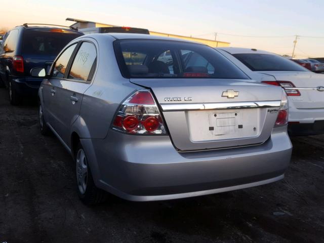 KL1TD56607B162114 - 2007 CHEVROLET AVEO BASE Күміс фото 3
