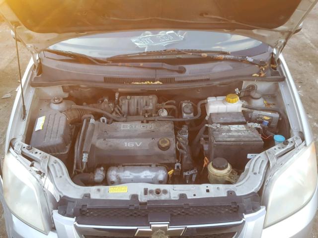 KL1TD56607B162114 - 2007 CHEVROLET AVEO BASE Күміс фото 7