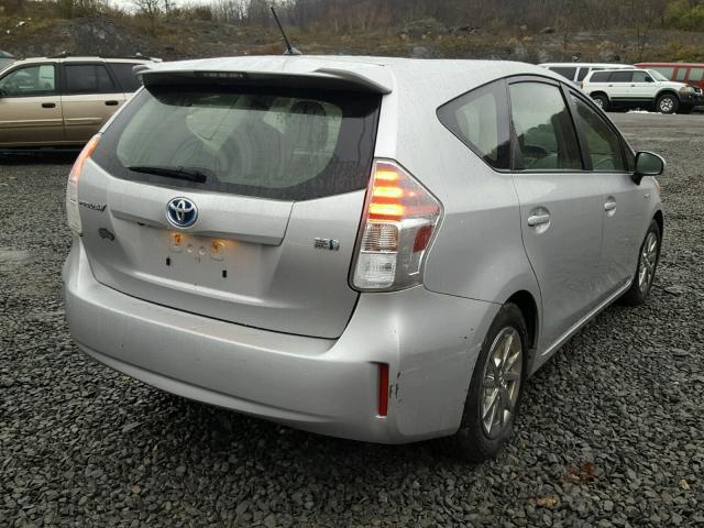 JTDZN3EU3FJ028402 - 2015 TOYOTA PRIUS V SILVER photo 4