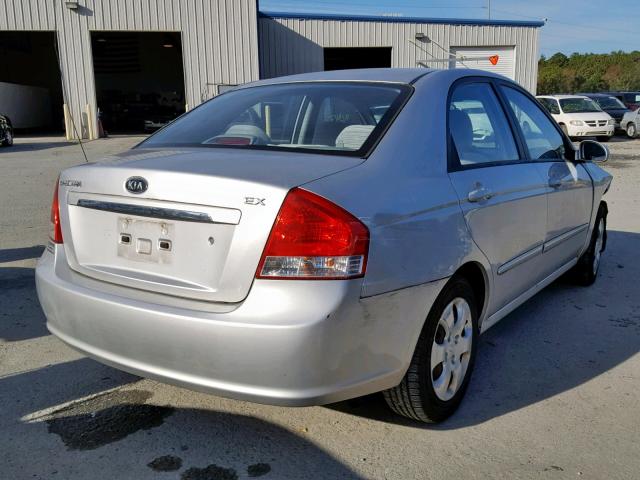 KNAFE121785511417 - 2008 KIA SPECTRA EX SILVER photo 4