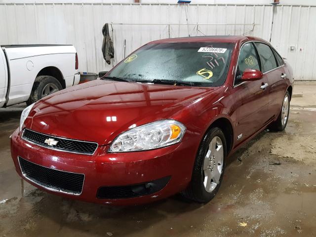 2G1WD58C679167563 - 2007 CHEVROLET IMPALA SUP RED photo 2