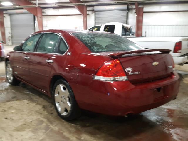2G1WD58C679167563 - 2007 CHEVROLET IMPALA SUP RED photo 3