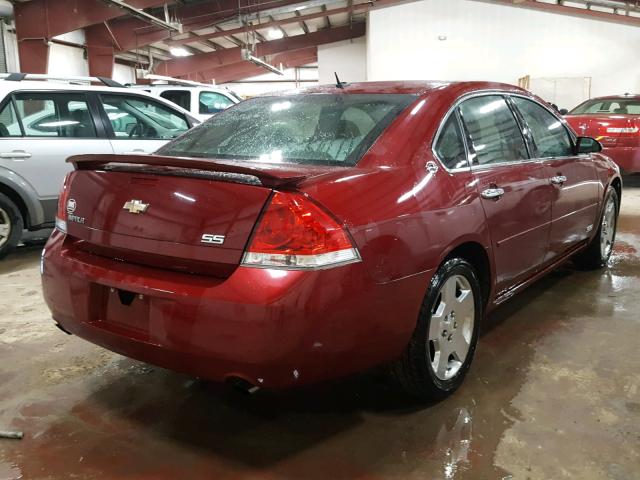 2G1WD58C679167563 - 2007 CHEVROLET IMPALA SUP RED photo 4