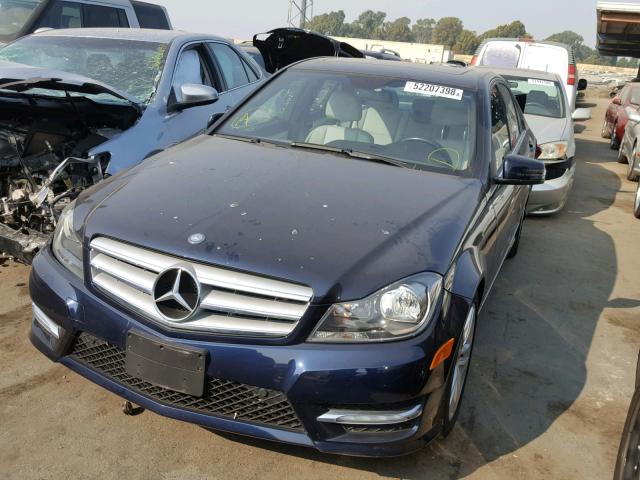 WDDGF4HB5DR269435 - 2013 MERCEDES-BENZ C 250 BLUE photo 2