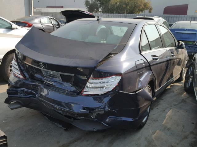 WDDGF4HB5DR269435 - 2013 MERCEDES-BENZ C 250 BLUE photo 4