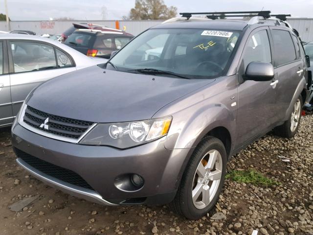 JA4MT41X98Z011950 - 2008 MITSUBISHI OUTLANDER GRAY photo 2