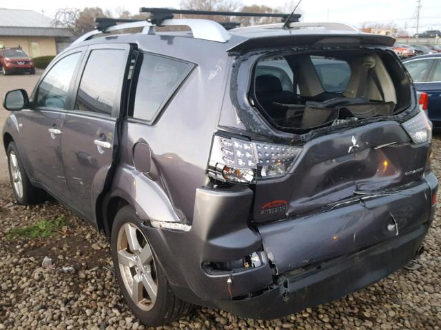 JA4MT41X98Z011950 - 2008 MITSUBISHI OUTLANDER GRAY photo 3