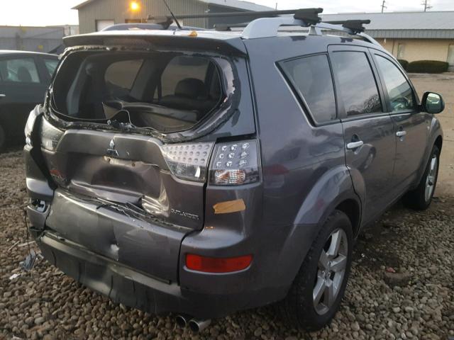 JA4MT41X98Z011950 - 2008 MITSUBISHI OUTLANDER GRAY photo 4