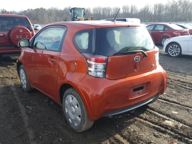 JTNJJXB06EJ030396 - 2014 TOYOTA SCION IQ ORANGE photo 3