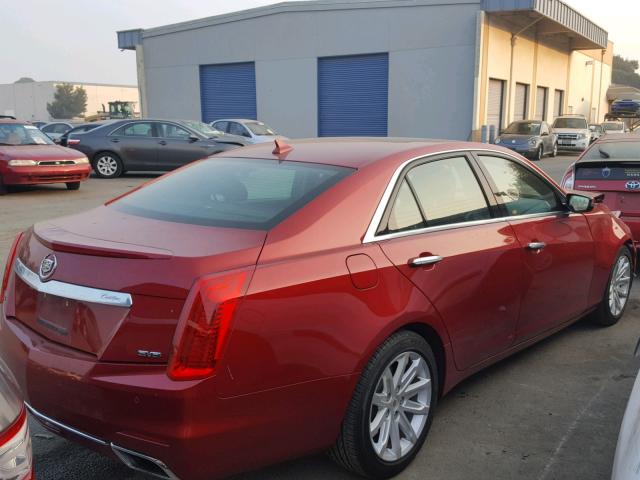 1G6AR5S36E0133676 - 2014 CADILLAC CTS LUXURY RED photo 4