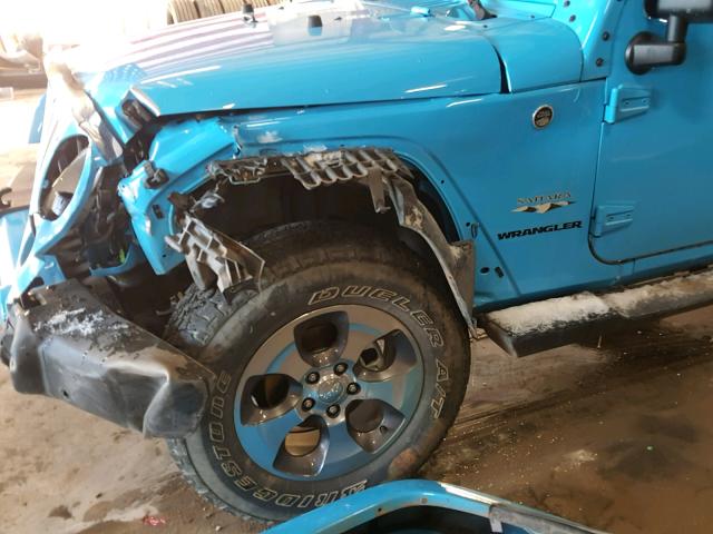 1C4AJWBG8HL619129 - 2017 JEEP WRANGLER S BLUE photo 9