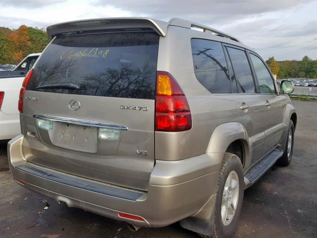 JTJBT20X540025911 - 2004 LEXUS GX 470 GOLD photo 4