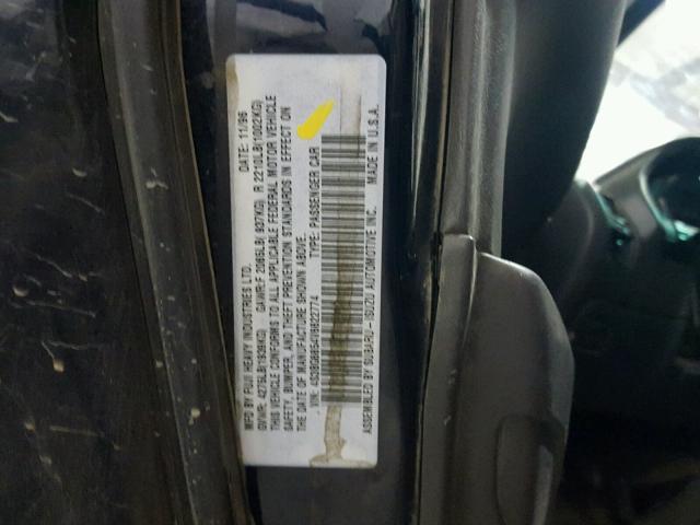 4S3BG6854V6622774 - 1997 SUBARU LEGACY OUT BLUE photo 10