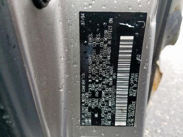 JTLKT324950192211 - 2005 TOYOTA SCION XB 灰色 照片 10