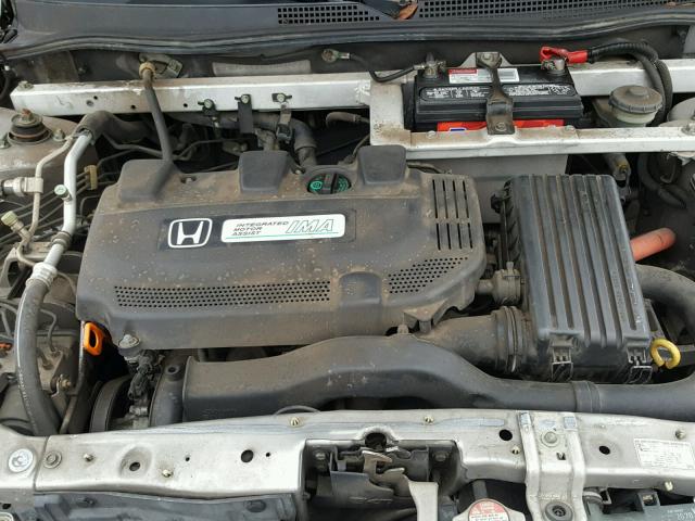 JHMZE14772T001622 - 2002 HONDA INSIGHT GRAY photo 7