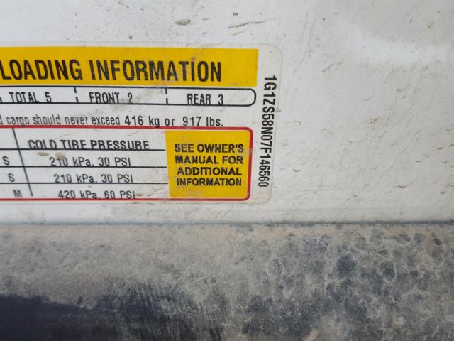 1G1ZS58N07F146560 - 2007 CHEVROLET MALIBU LS WHITE photo 10