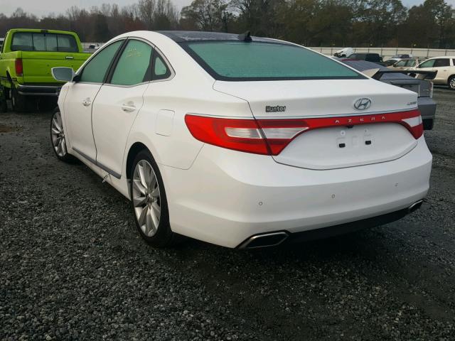 KMHFH4JGXFA490595 - 2015 HYUNDAI AZERA LIMI WHITE photo 3