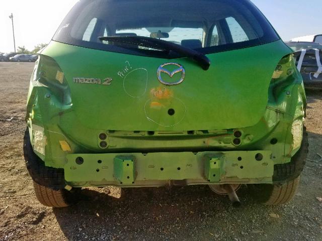 JM1DE1KZ2D0157281 - 2013 MAZDA MAZDA2 GREEN photo 9