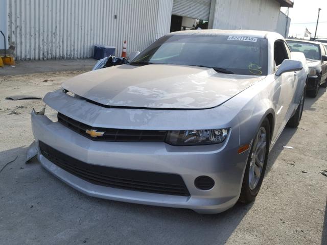 2G1FA1E34E9177544 - 2014 CHEVROLET CAMARO LS SILVER photo 2