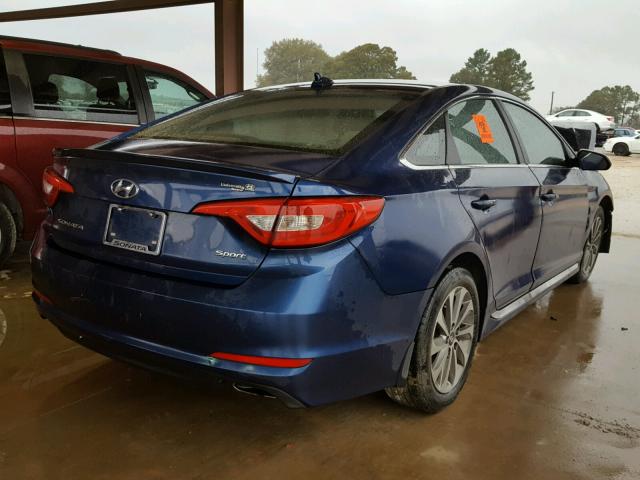 5NPE34AF2GH316696 - 2016 HYUNDAI SONATA SPO BLUE photo 4